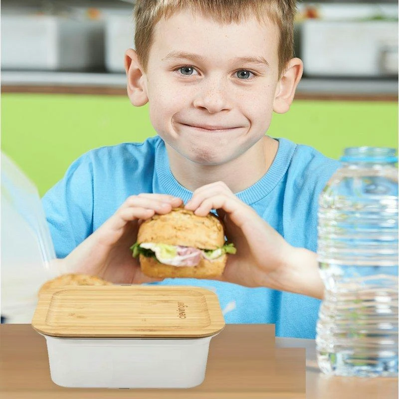 Clevinger Stainless Steel Bamboo Extra Large Lunch Box 2000ml 6 Clevinger Stainless Steel Bamboo Extra Large Lunch Box 2000ml - Image 6