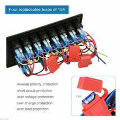 12V 24V 8 Gang LED Rocker Switch Panel USB Car Charger Boat Caravan -Outdoor Equipment Sales Shop vhybhtVDoKfislqM1SO9bepZw