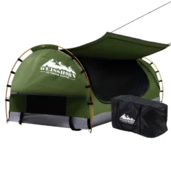 Weisshorn Swag King Single Camping Swags Canvas Free Standing Dome Tent Celadon -Outdoor Equipment Sales Shop vr9Q4dpa1xQ8GMxjrluYXaNn8