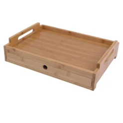 Bamboo Serving Tray With Drawer -Outdoor Equipment Sales Shop vytrClkCD4GFxj41DYRBMz614