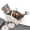 Traderight Group 2 Person Picnic Basket Baskets Set Outdoor Blanket Deluxe Willow Gift Storage
