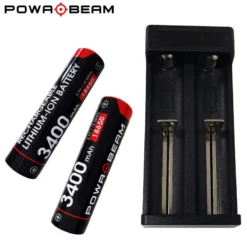 Powa Beam 18650 Battery & Charger Kit - 3400mAh