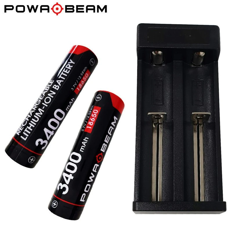 Powa Beam 18650 Battery & Charger Kit - 3400mAh 1 Powa Beam 18650 Battery & Charger Kit - 3400mAh