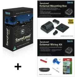 SavvyLevel, External Mount & External Wiring Kit For Caravans With A Metal Front Wall
