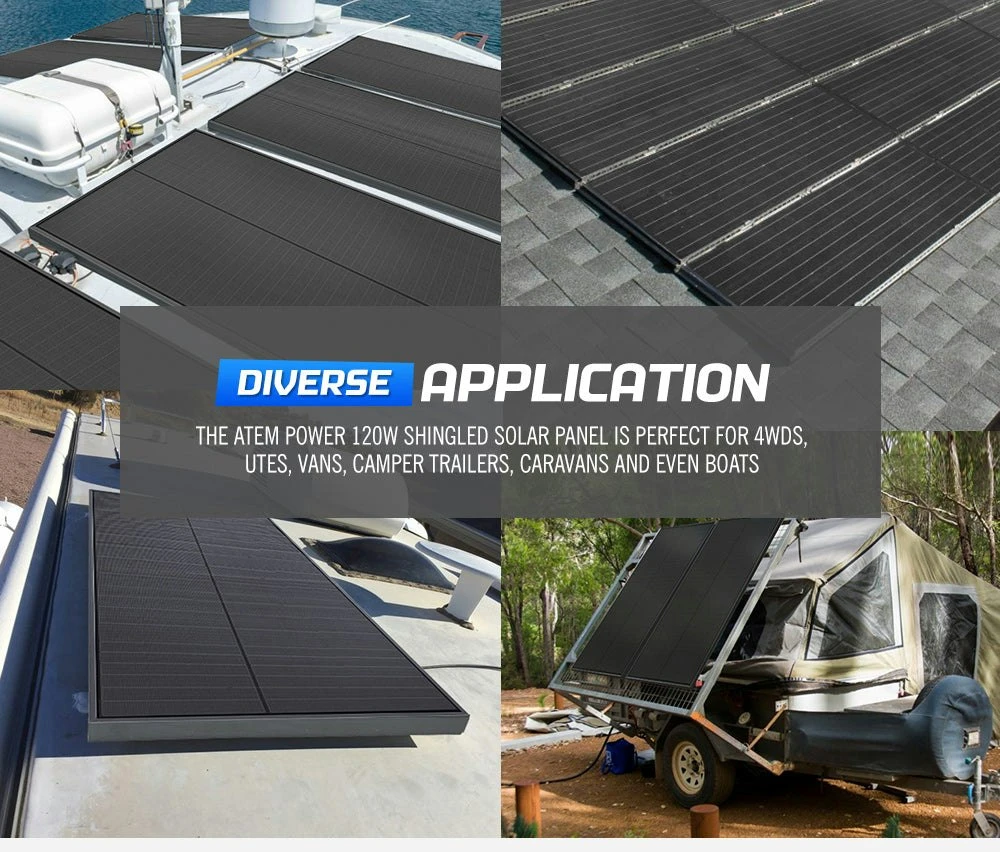 Atem Power 12V 120W Solar Panel Kit Mono Shingled Fixed Power Caravan Camping 9 Atem Power 12V 120W Solar Panel Kit Mono Shingled Fixed Power Caravan Camping - Image 9